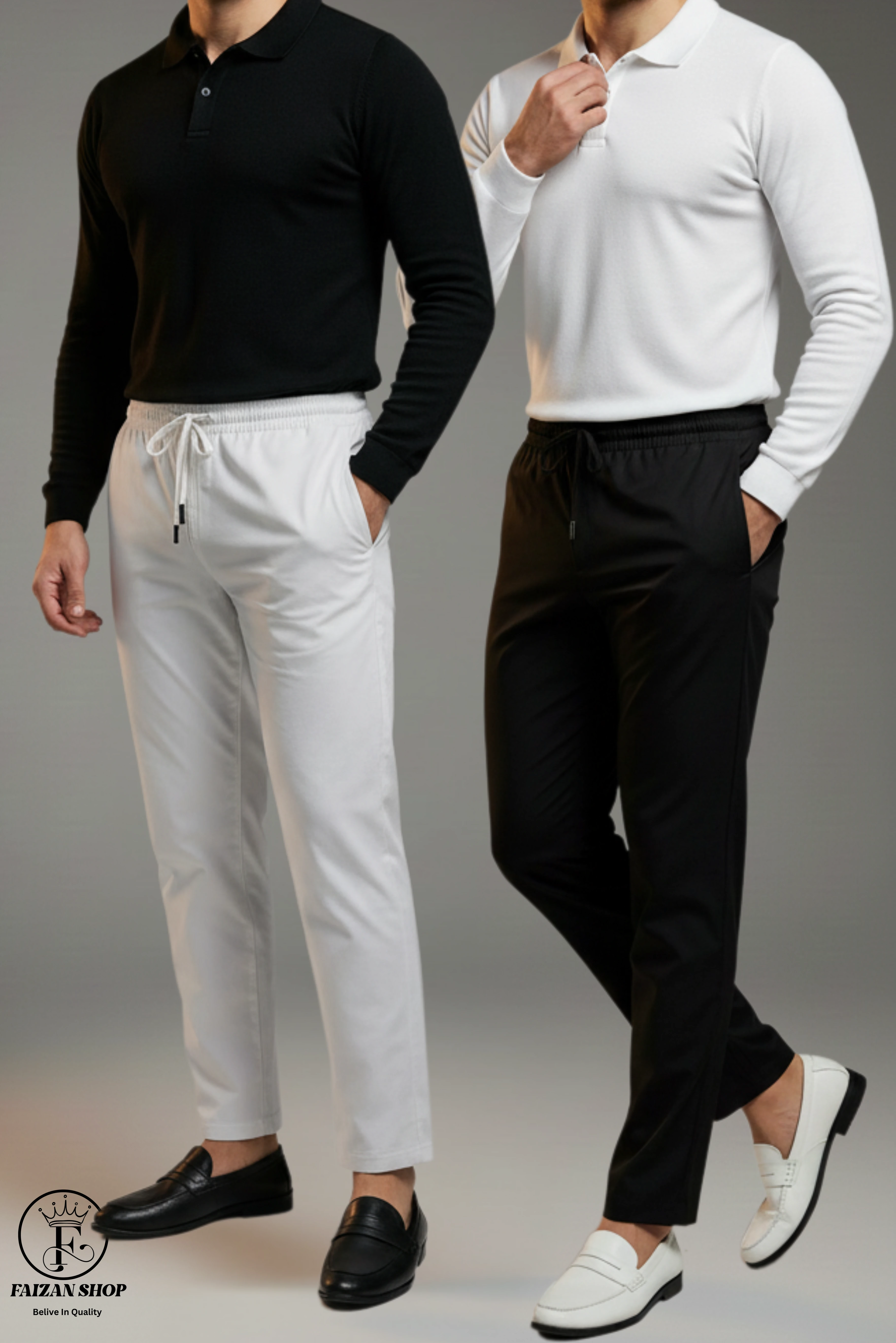 🖤 মিডিয়াম ফিটিং (সাদা + কালো কম্বো) 🤍